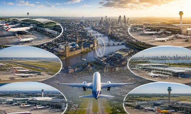 How Many Airports Are in London? A Complete Guide to London’s Major Airports How many airports are in London showing Heathrow, Gatwick, Stansted, Luton, City, and Southend airports