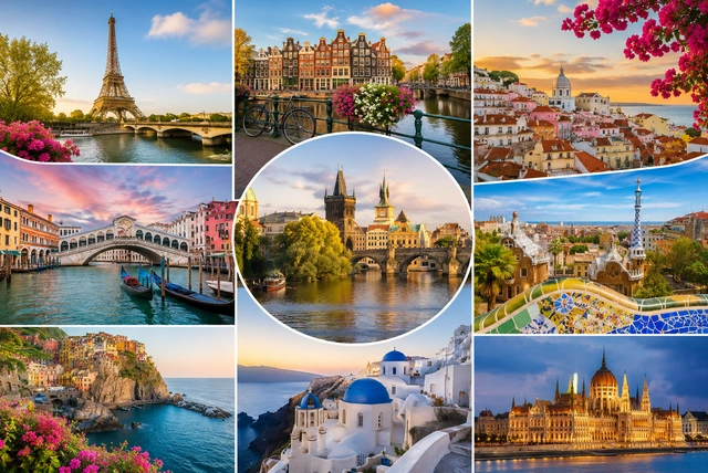Best Weekend Breaks in Europe for 2026 Weekend breaks in Europe featuring top city escapes including Prague, Paris, and Lisbon