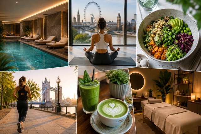 The Ultimate London Wellness London wellness guide featuring the best spas, fitness classes, healthy restaurants, yoga studios, and wellness experiences in London