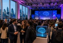 10 Best AI Events London in 2026 for Networking, Innovation & Future Tech Trends AI events London 2026 conference attendees networking and discussing future technology trends