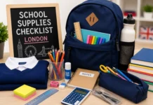 School Supplies Checklist London: Complete Back-to-School Essentials for London Students (2026 Guide) School supplies checklist London with school stationery, backpack and uniform essentials for students