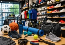 Cheap Sports Equipment in London: Top Shops and Online Deals for Every Budget Affordable sports equipment London with football gear, gym equipment, and sports accessories in a London sports store.