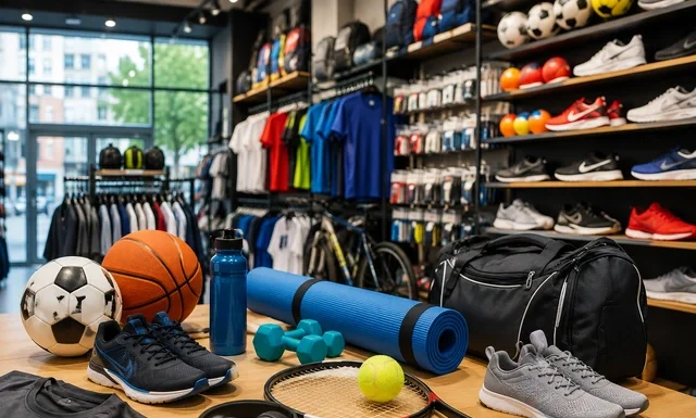 Cheap Sports Equipment in London: Top Shops and Online Deals for Every Budget Affordable sports equipment London with football gear, gym equipment, and sports accessories in a London sports store.