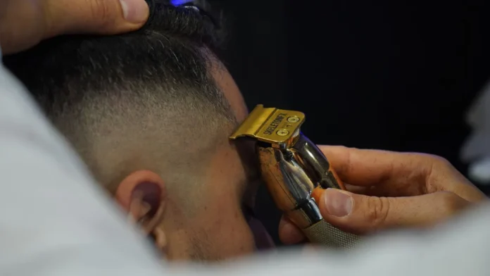 Trimming a beard with an electric trimmer