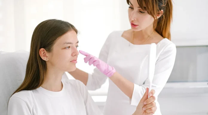Cosmetic Treatments Guide: Injectables, Lasers and Body Contouring Woman having a cosmetic treatment consultation in a clinic