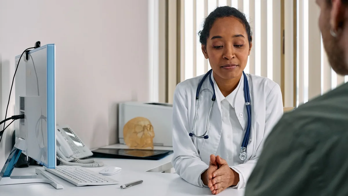 Doctor consulting with a patient in a medical office
