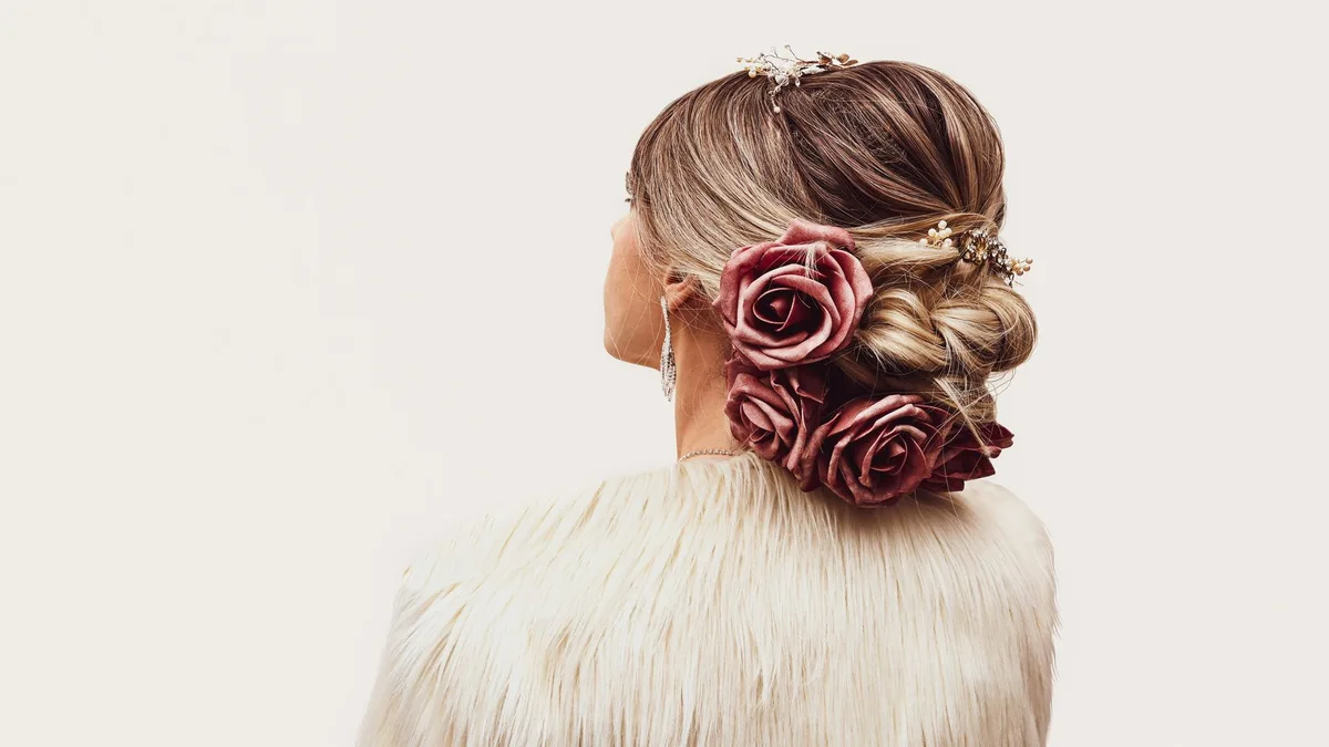 Back view of an elegant styled updo