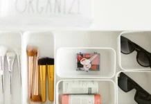 Makeup Organisers and Storage: Keeping Products Usable Cosmetics neatly organised in trays