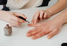 Nail Care Routine: Strong Nails, Healthy Cuticles and Clean Colour Manicure and nail care in progress