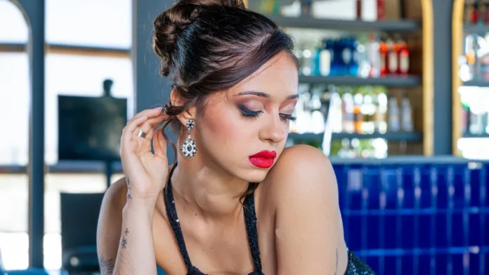 Special Occasion Makeup Glamorous woman with elegant party makeup