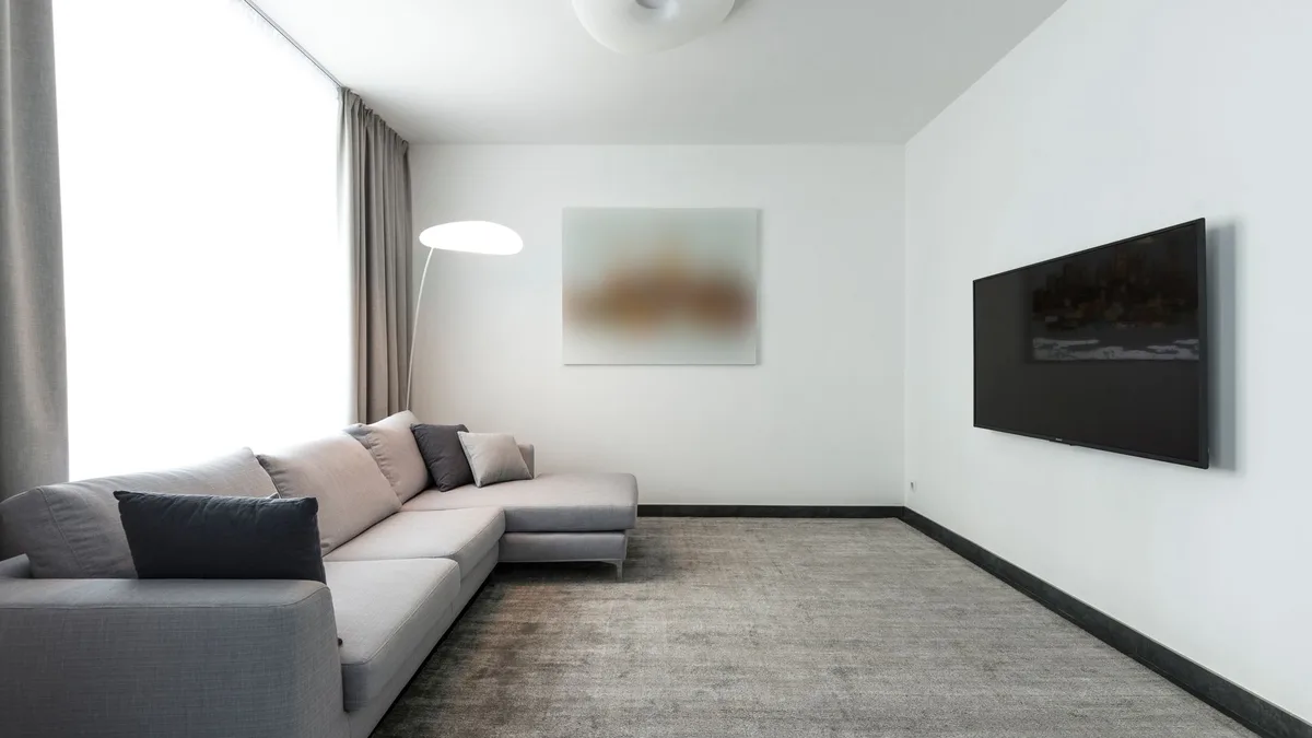 Contemporary living room with sectional sofa