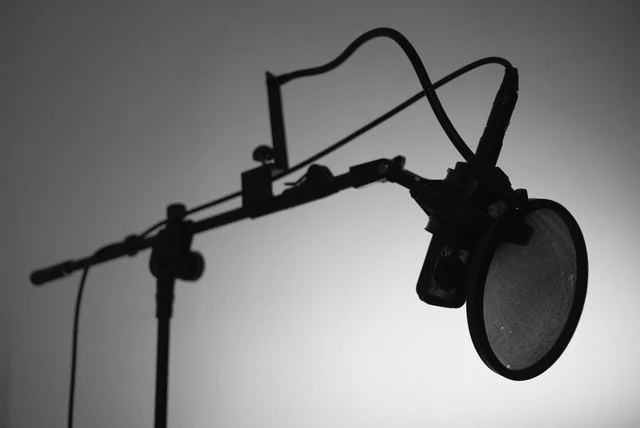 Jay-Z Net Worth 2026 Jay-Z net worth - professional studio microphone on a boom arm in black and white