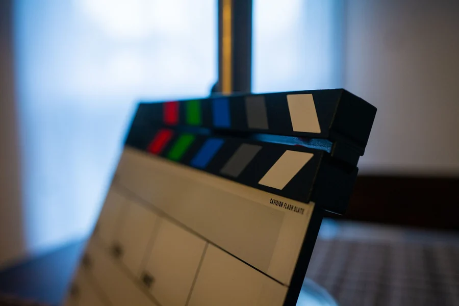 Kevin Spacey net worth - close-up of a film clapperboard on a set