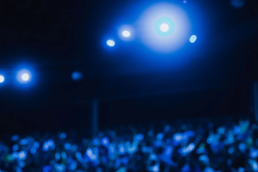 Louis Walsh net worth - blurred auditorium lights and audience
