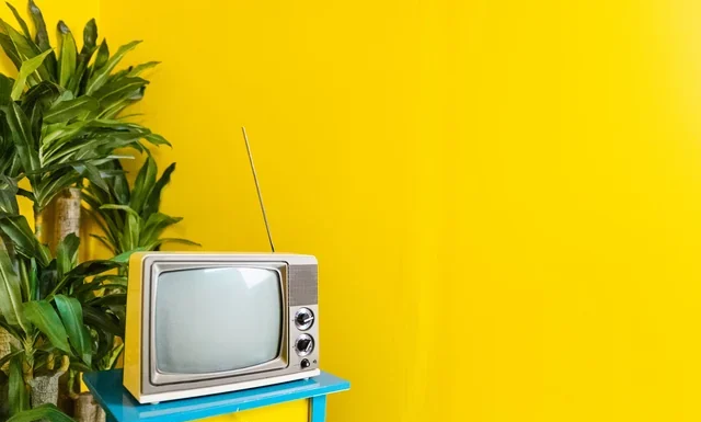 Pam Dawber Net Worth 2026: The Star Who Chose to Leave Pam Dawber net worth - retro television on a blue table against a yellow wall
